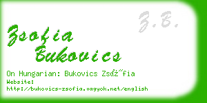 zsofia bukovics business card